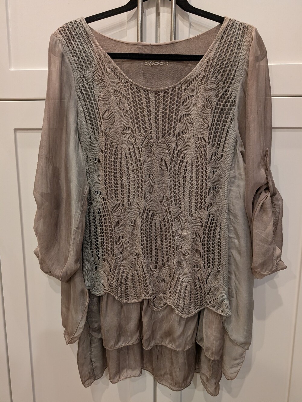Made In Italy Silk Layered Top